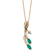 Elements Gold Vine Style Pendant with Emerald
