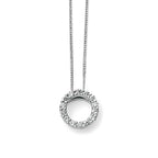 Elements Gold Open Circle Pendant with Diamonds