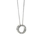 Elements Gold Open Circle Pendant with Diamonds