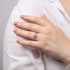 Elements Gold Semi-Precious Shoulder Twist Ring with Diamond Surround