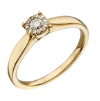 Elements Gold Diamond Cluster Ring