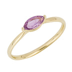 Elements Gold Navette Cut Purple Sapphire Ring