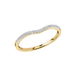 Elements Gold Diamond Set V Shaped Ring