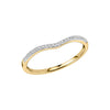 Elements Gold Diamond Set V Shaped Ring