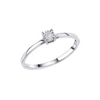 Elements Gold Mini Diamond Solitaire Ring