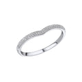 Elements Gold Micro Diamond Set V Shaped Ring