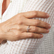 Elements Gold Micro Diamond Set V Shaped Ring
