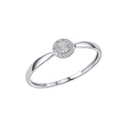 Elements Gold Halo Diamond Ring