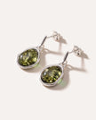 Green Amber ELEMENTS Drop Earrings