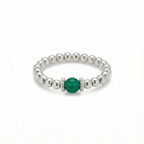 Green Agate Gemstone Ring