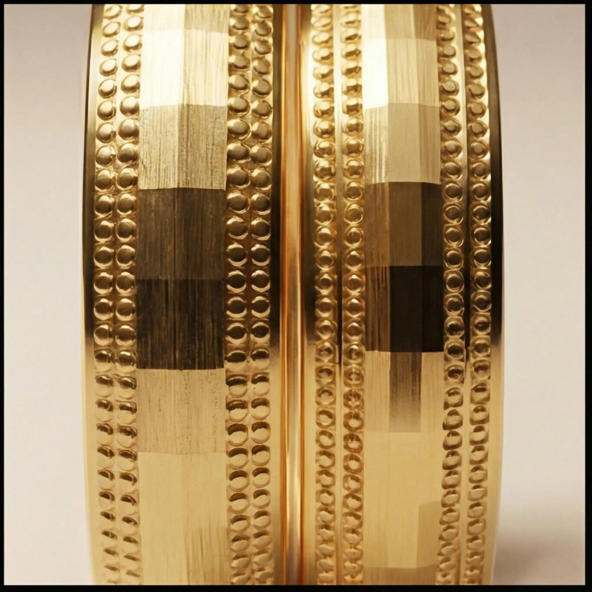 5mm Gold Wedding Band – Faceted Milgrain – 9ct/14ct/18ct Gold