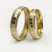 Alianza de boda de oro de 5 mm - Líneas estructuradas de cuadrícula - Oro de 9ct/14ct/18ct