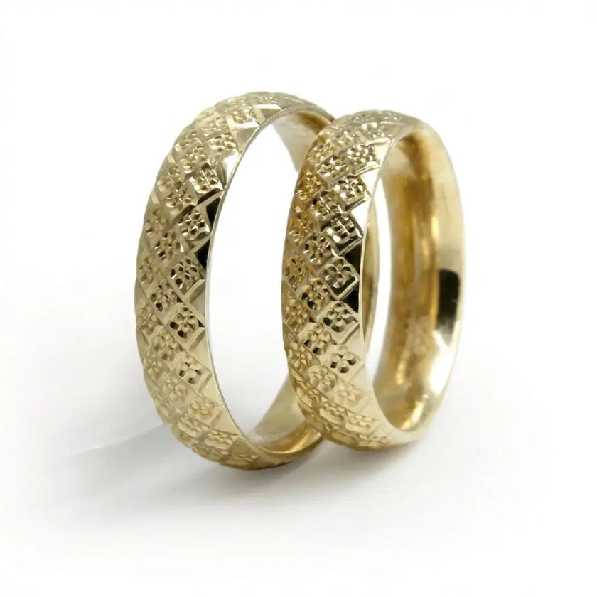 Alliance en or 5mm – Facettée 2 – Or 9ct/14ct/18ct