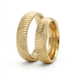 Alianza de boda de oro de 5 mm – con facetas en espiral – oro de 9k/14k/18k