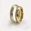 4mm Gold Wedding Band – Faceted Hammered – 9ct/14ct/18ct Gold