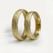 Alliance en or 5 mm – Motif vague océanique à facettes – Or 9 carats/14 carats/18 carats