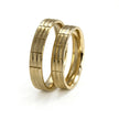4.5mm Gold Wedding Band – Grid Pattern – 9ct/14ct/18ct Gold