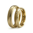 Alianza de boda de oro de 5 mm – Contraste arenado satinado – Oro de 9 ct/14 ct/18 ct