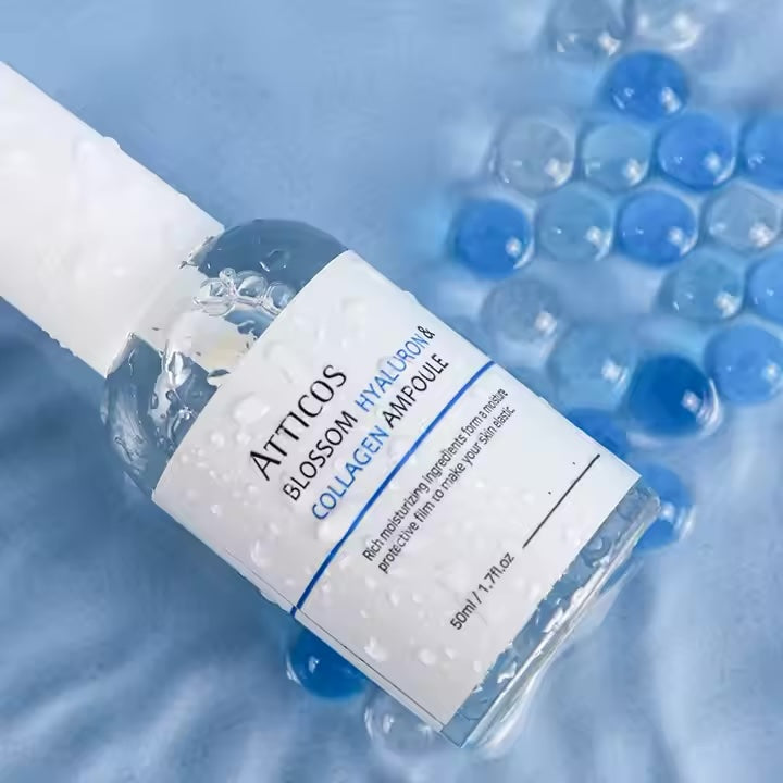 Blossom Atticos 50ml Hyaluronic Acid and Collagen Skincare Serum OEM ODM Face Targeted Ingredients