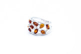 Floral Amber Cuff Ring