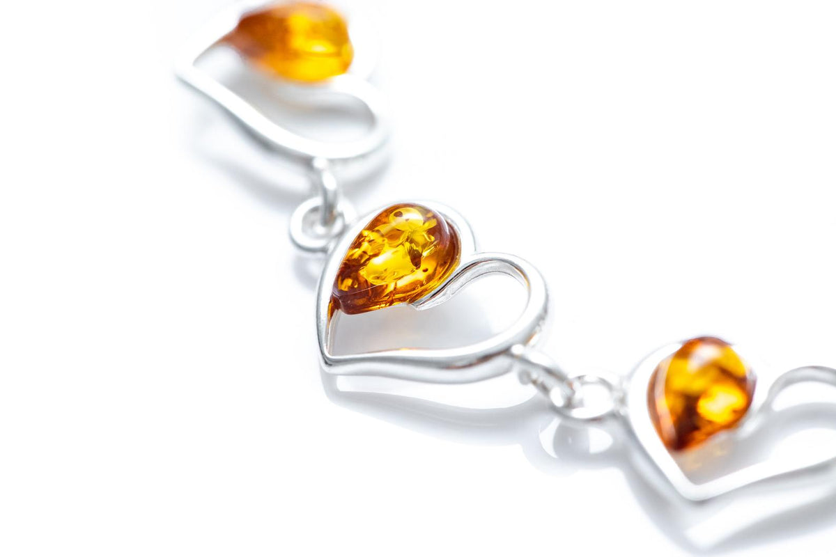 Amber Heart Bracelet