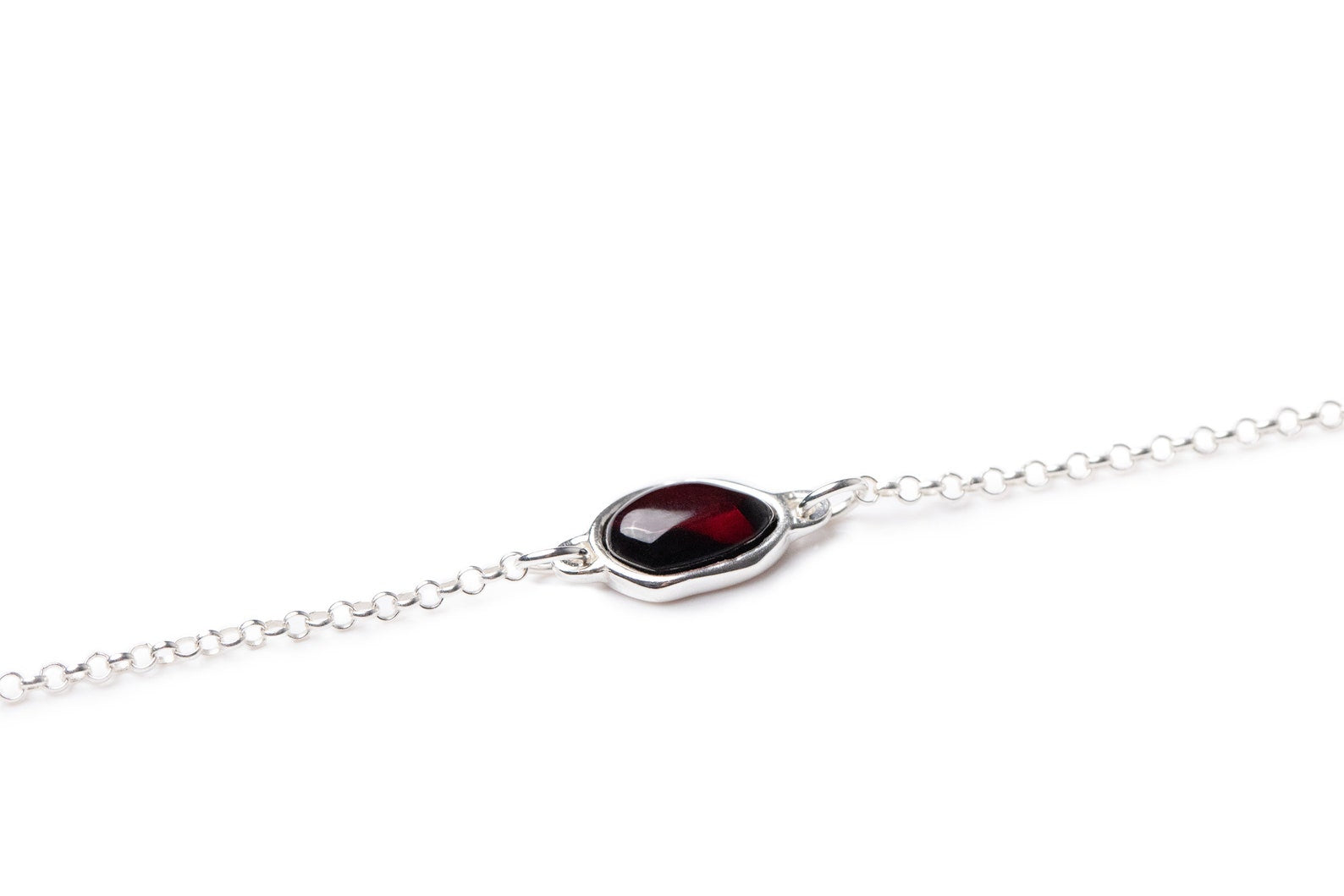 Bracelet à maillons en ambre cerise ELEMENT