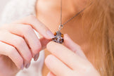 Fabergé Inspired Amber Egg Locket Necklace