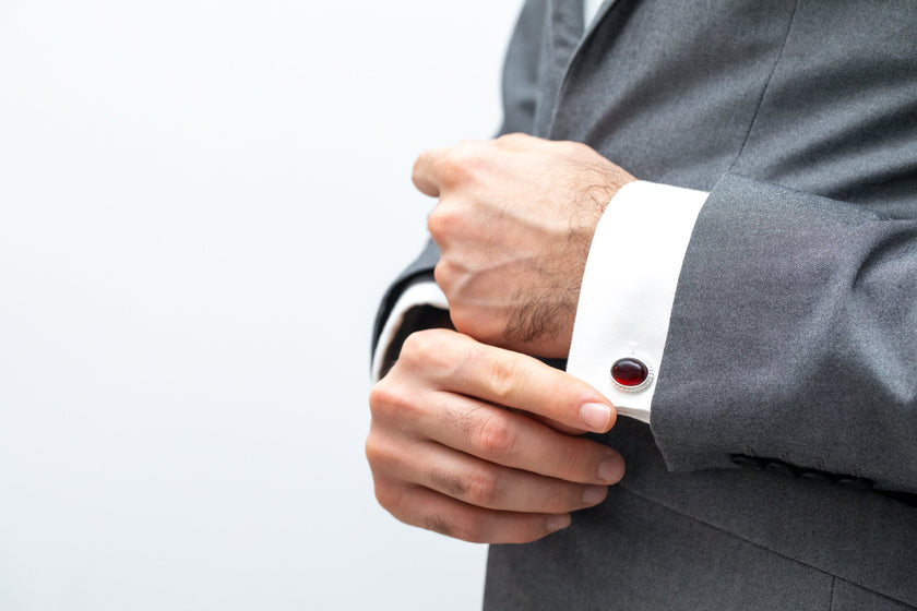 Quintessence Statement Red Amber Cufflinks