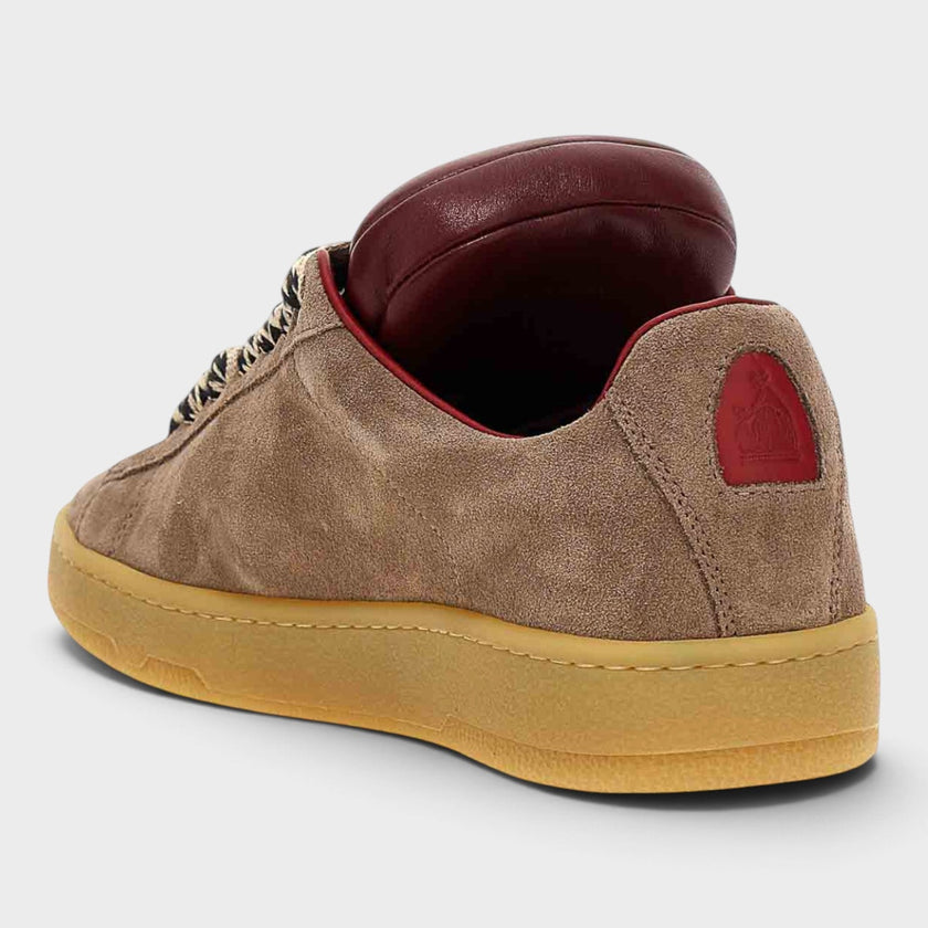 Lanvin Hyper Curb Sneakers Leather Suede Brown