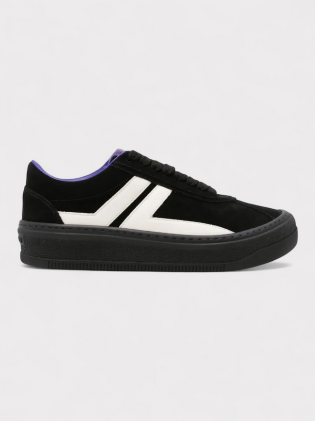 Lanvin For Men Black Leather Cash Sneakers