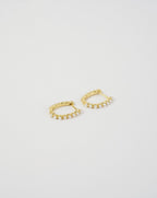 Pendientes de aro con perlas