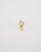 Sea Shell Print Pearl Ring