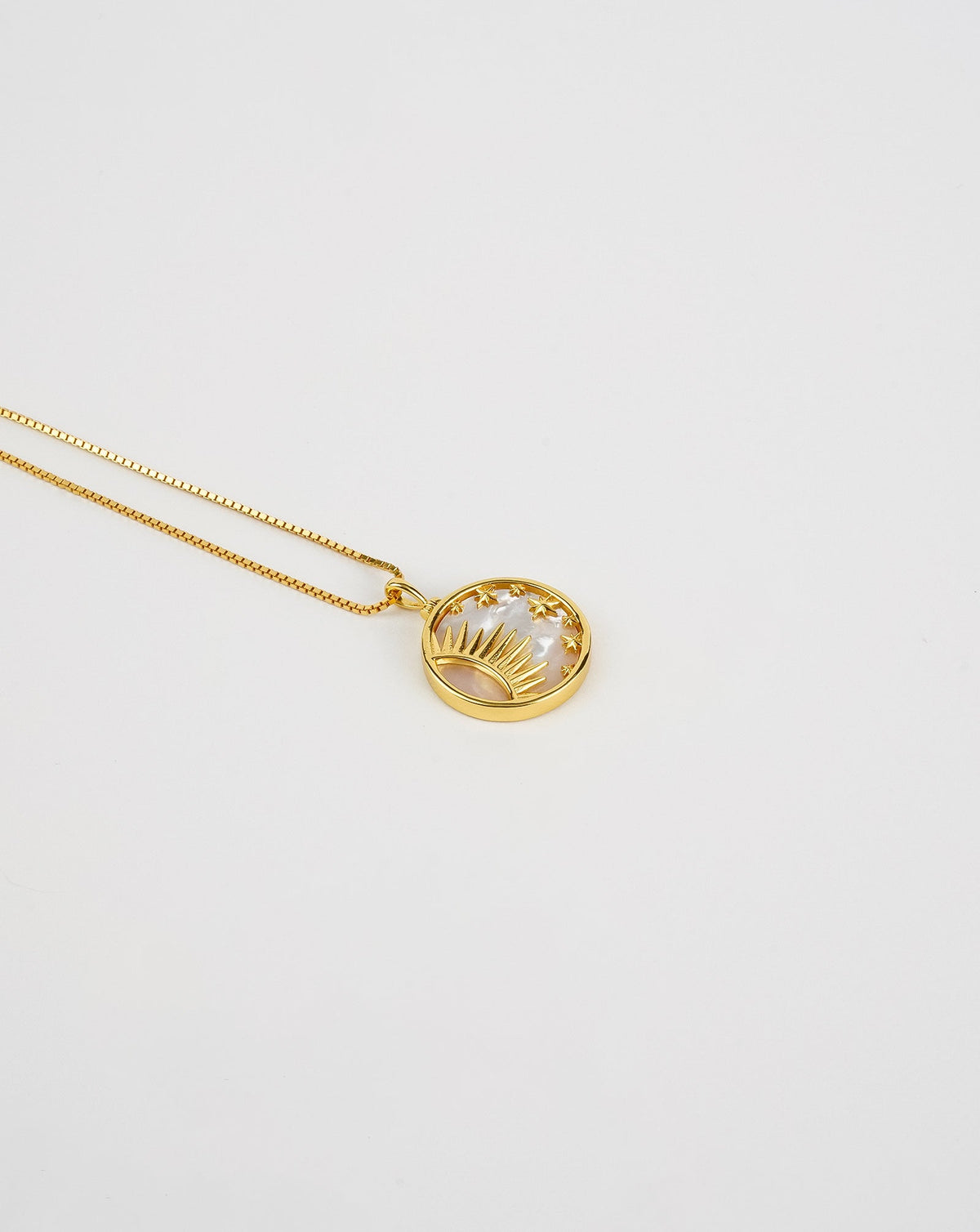 Sun and the Stars Mother of Pearl Necklace
