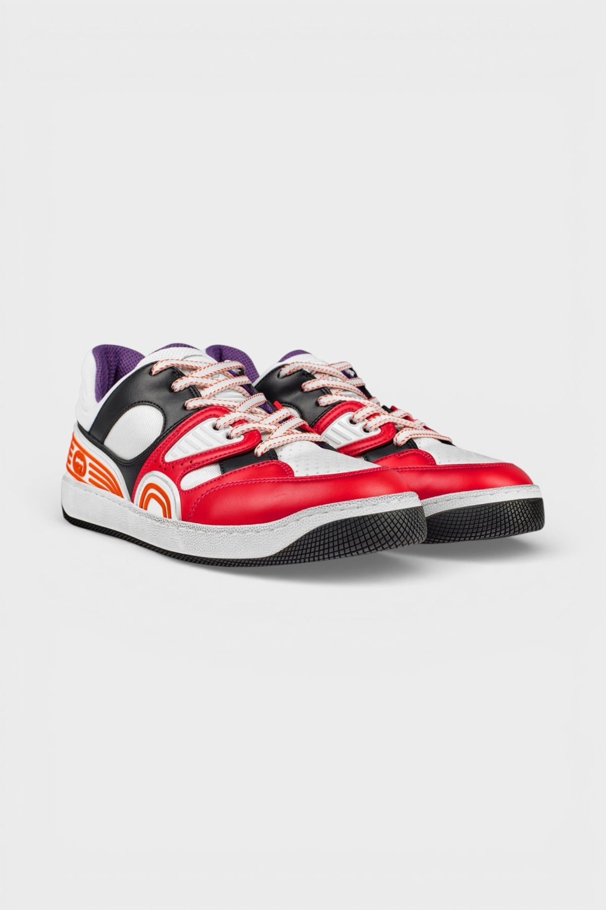 Gucci Basket Low Top Sneakers Red White