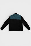 Medussa Logo Blouson Canvas Jacket Black Blue