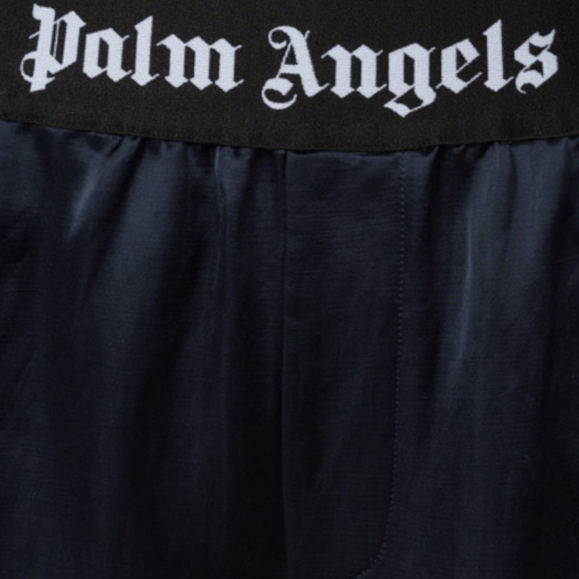 Satin Pyjama Bottoms Navy Blue