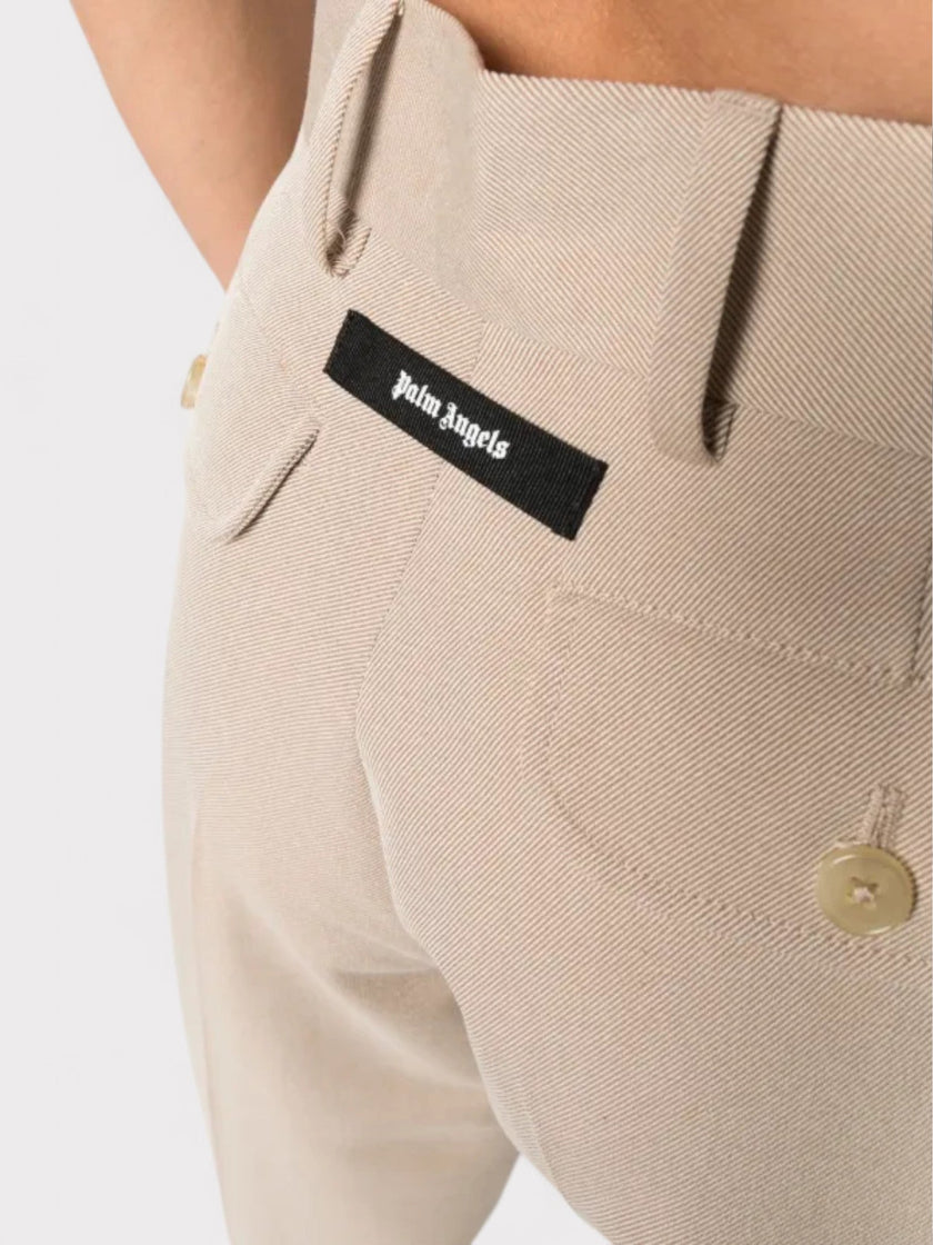 Tab Knit Pants Beige