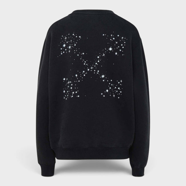 Bling Stars Arrow Regular Crewneck Black