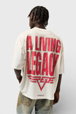 Represent Reversible Rep Living Legacy Oversized T-Shirt Washed Ecru