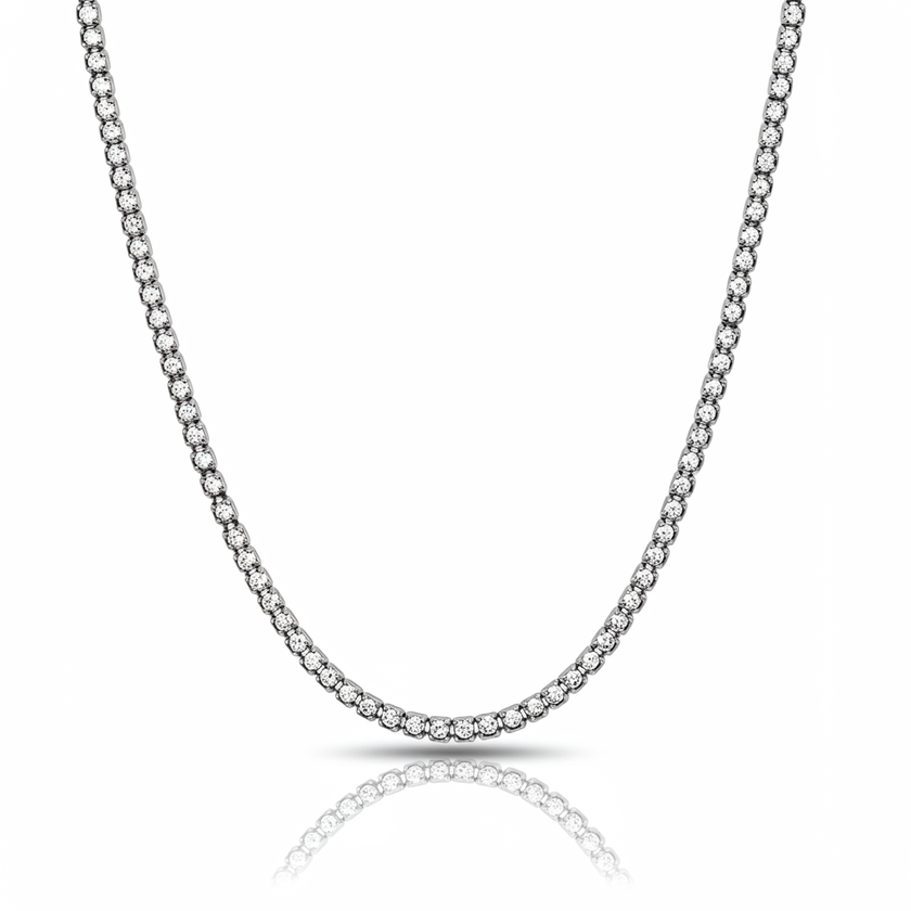 Luxe 3mm Moissanite Tennis Chain necklace