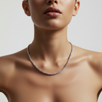 Luxe 3mm Moissanite Tennis Chain necklace