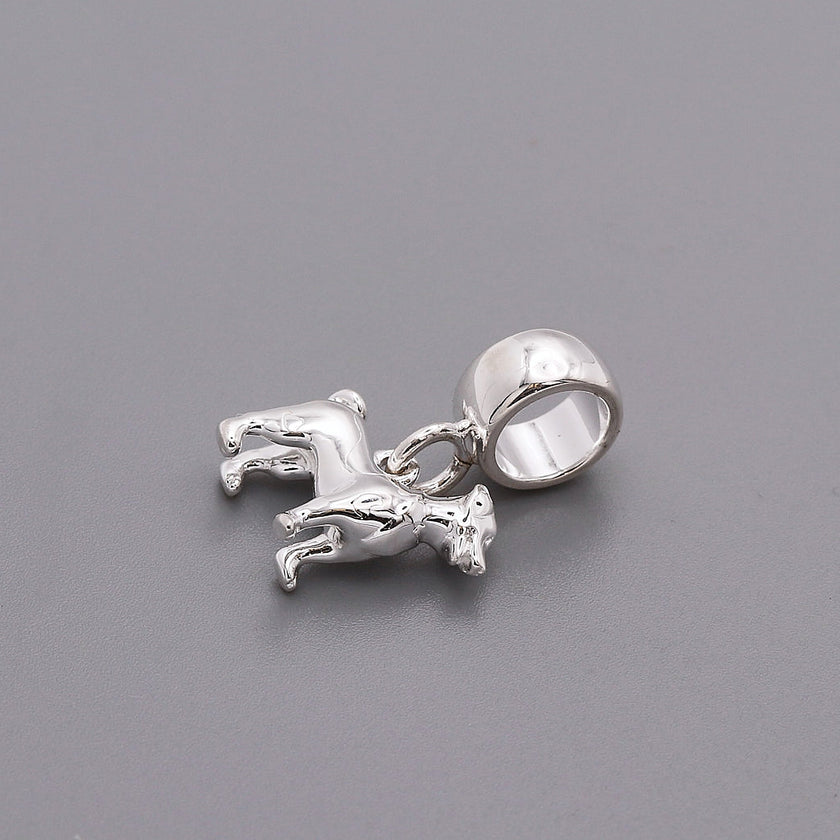Jack Russell Terrier Silver Dog Charm