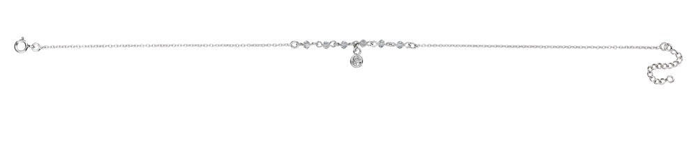 Beginnings Charm Anklet with Clear Cubic Zirconia