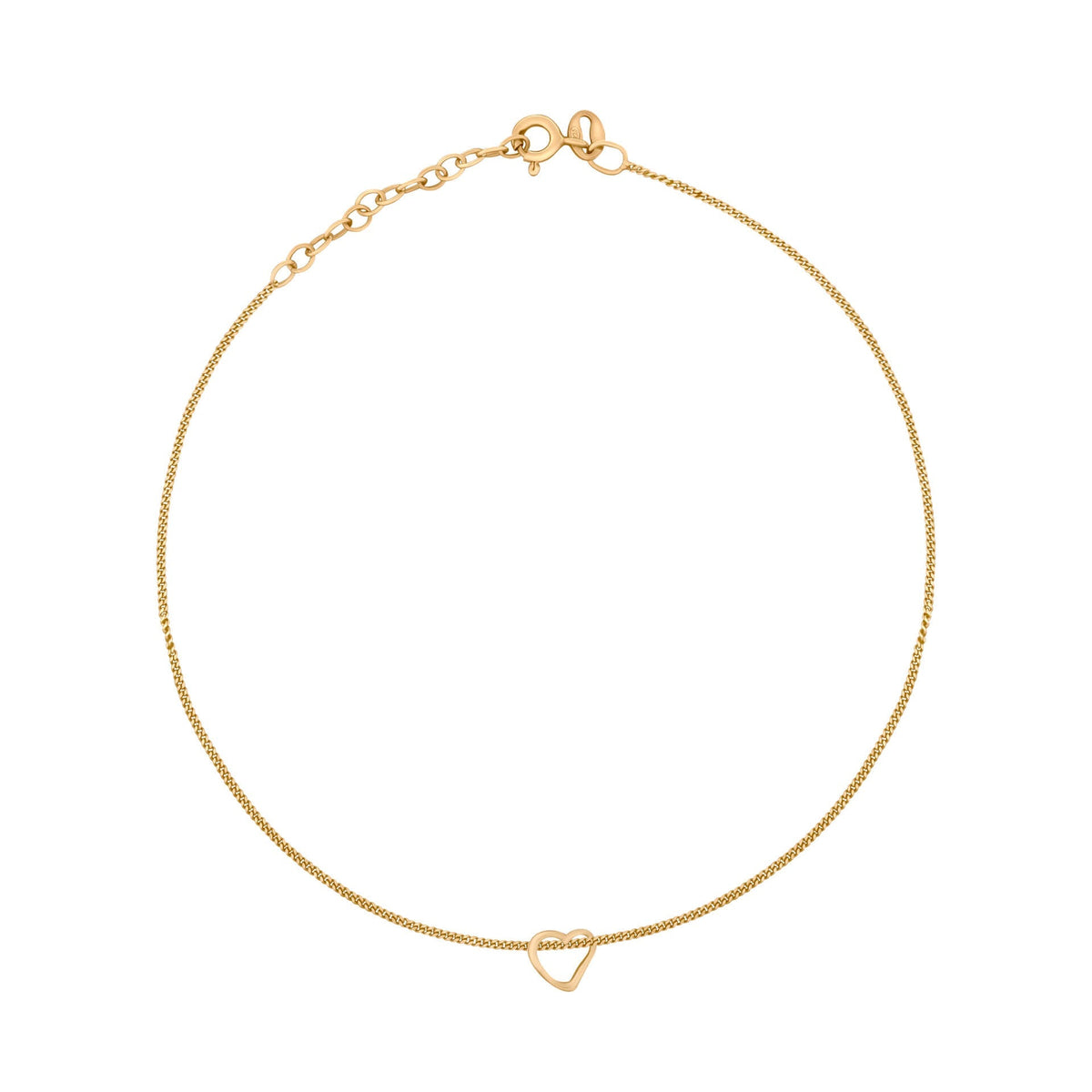 Beginnings Slip-On Heart Anklet