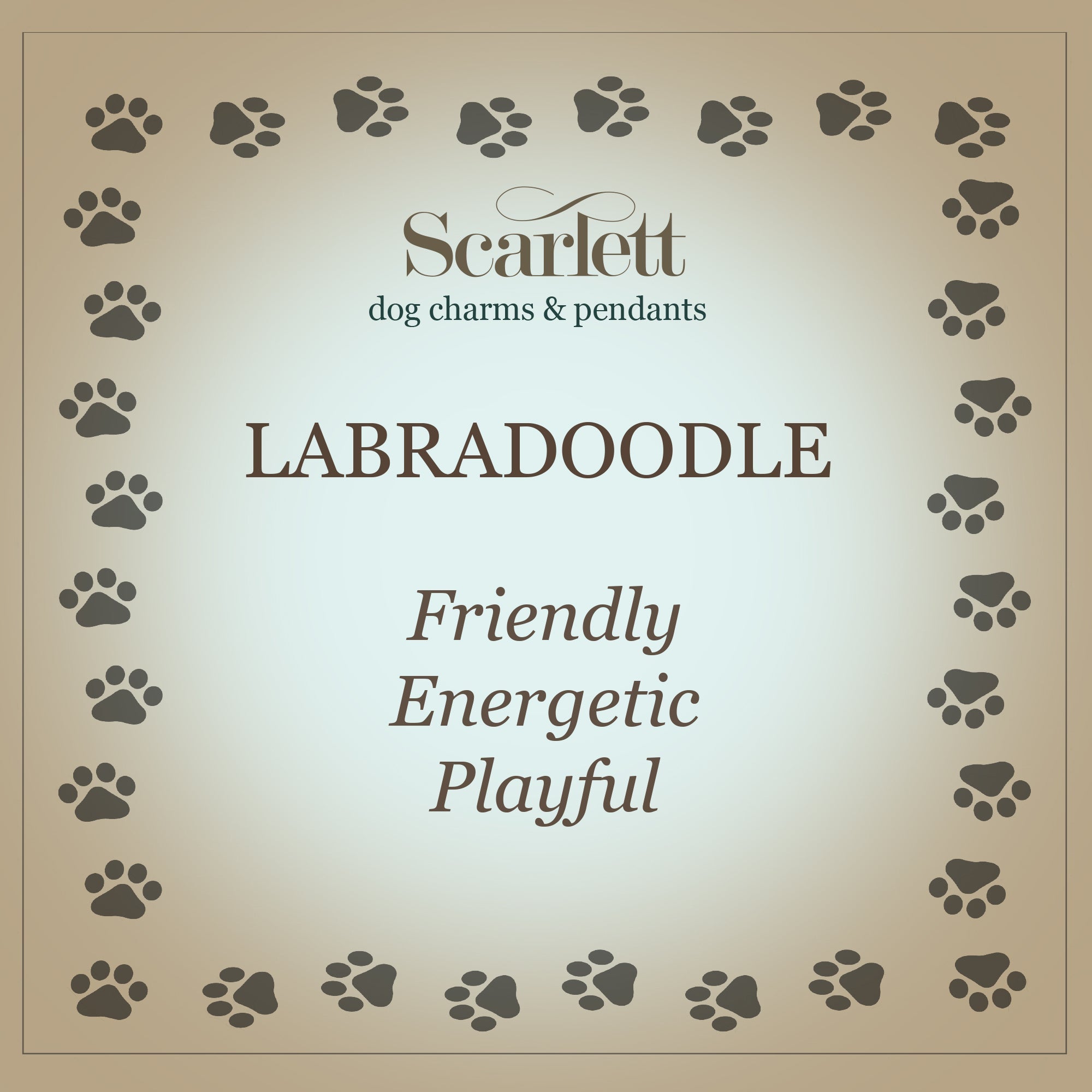 Labradoodle Silver Dog Charm Bracelet