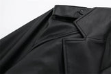 Leatherette Cropped Trench Coat
