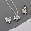 Maltipoo Silver Dog Charm