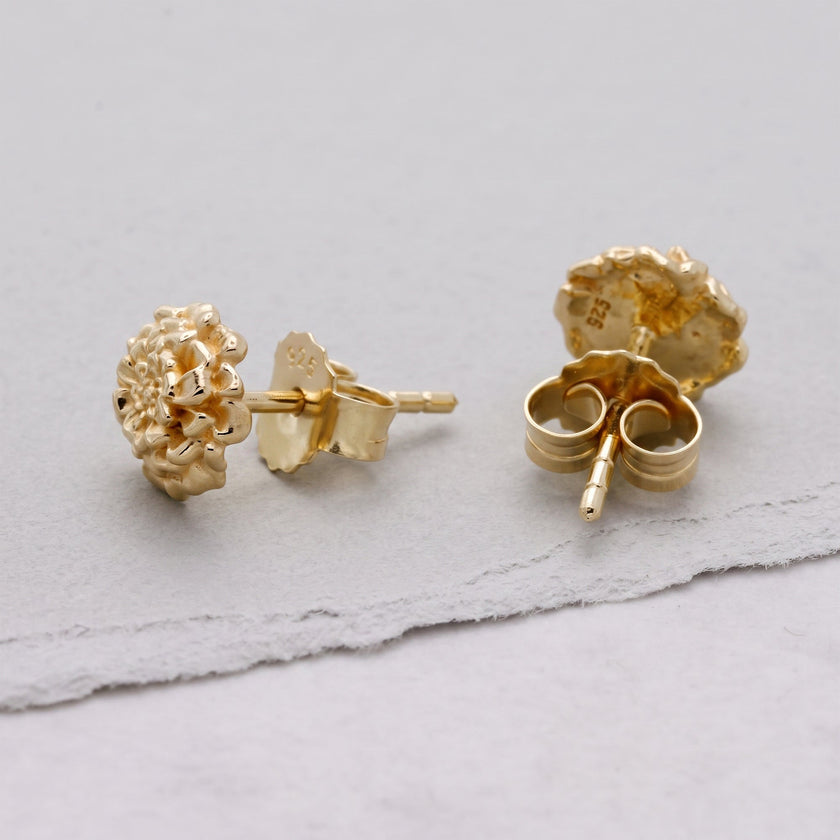Marigold Gold Vermeil Silver Studs