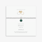 Emerald May Birthstone Bracelet – Sterling Silver Gemstone Bead Bracelet