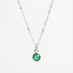 Emerald May Birthstone Necklace